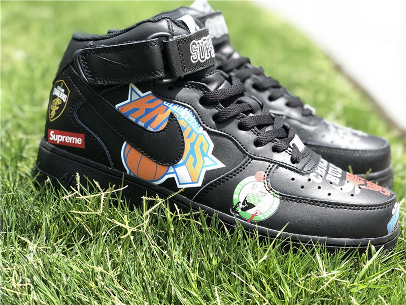 Authentic Nike Air Force X Supreme X NBA Black